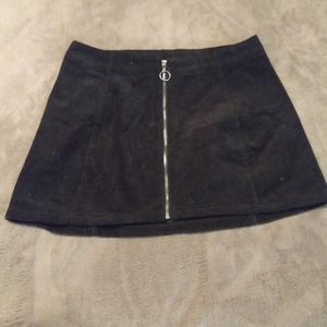 Orange Kiss front zip mini skirt Size S